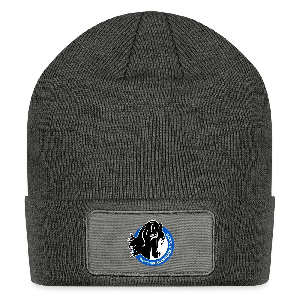 Logo Patch Beanie - charcoal grey