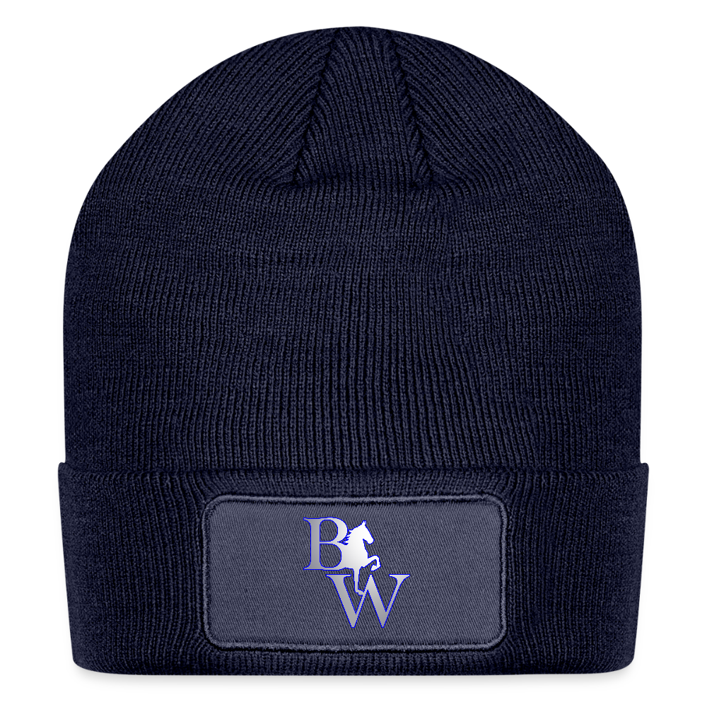 Logo Patch Beanie - navy