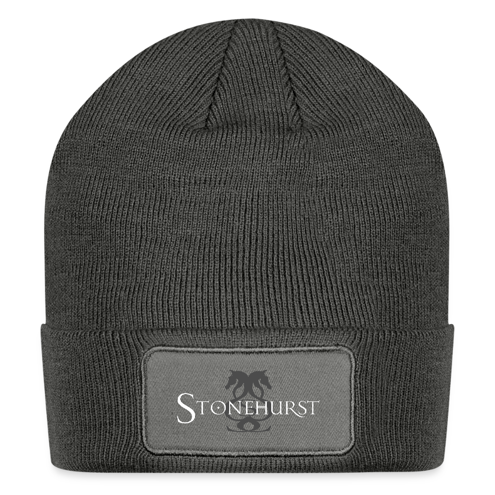 Logo Patch Beanie - charcoal grey