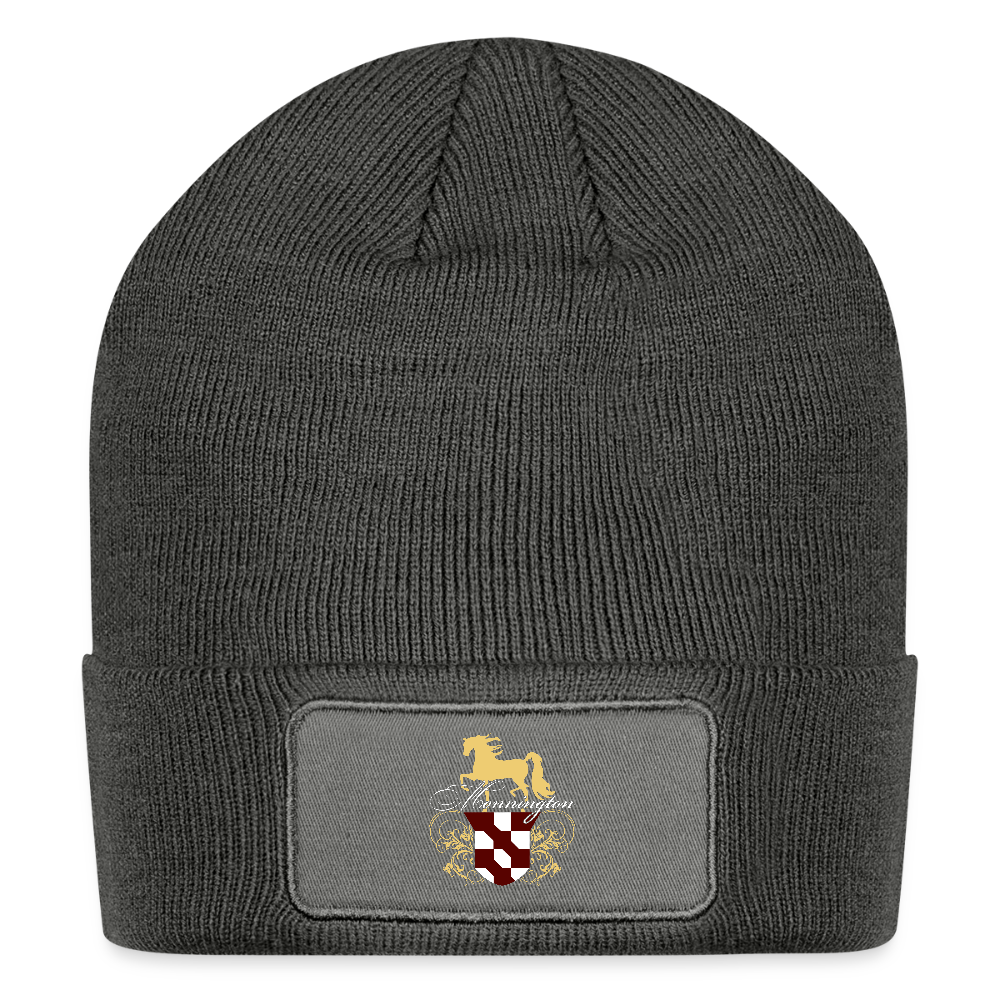 Logo Patch Beanie - charcoal grey