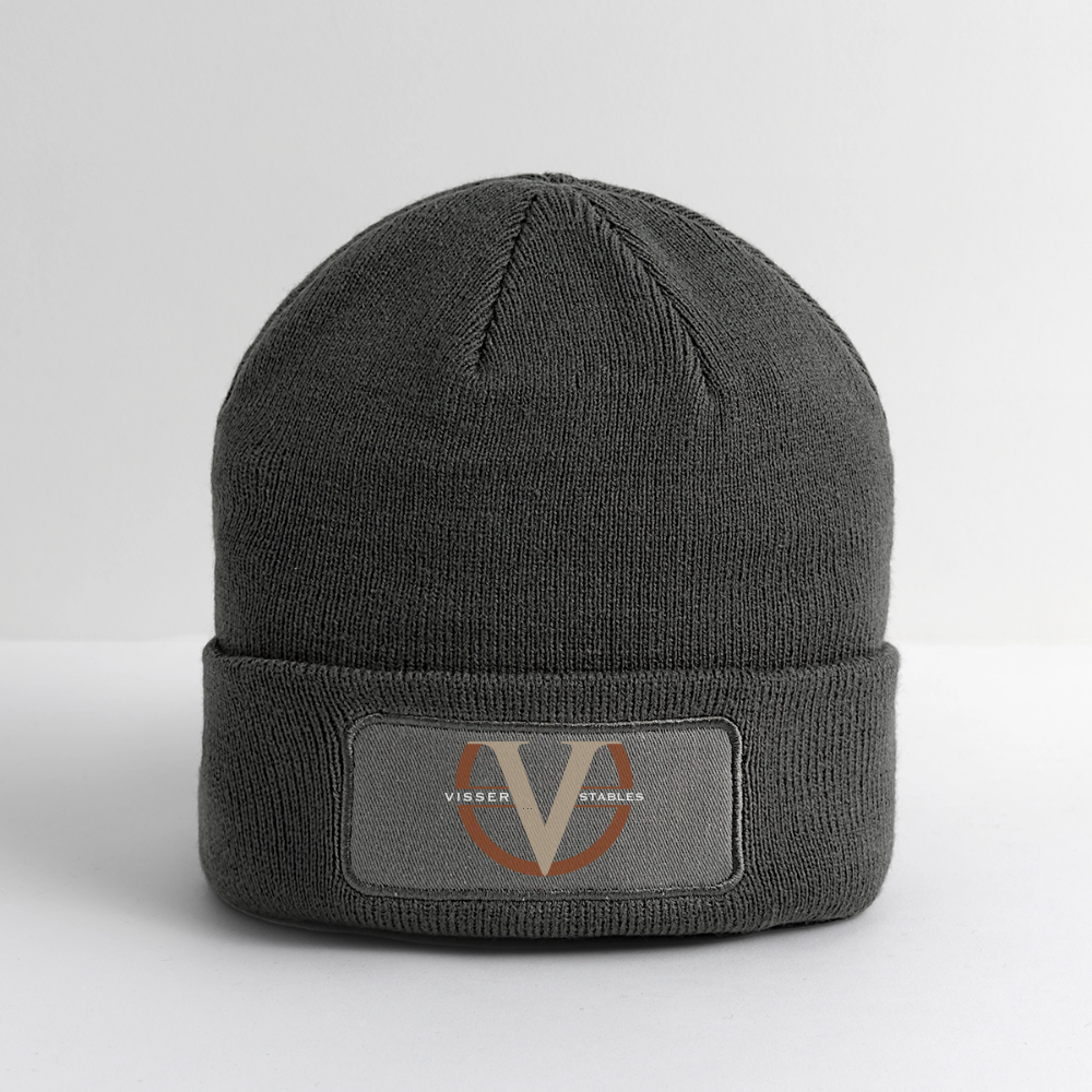 Logo Patch Beanie - charcoal grey