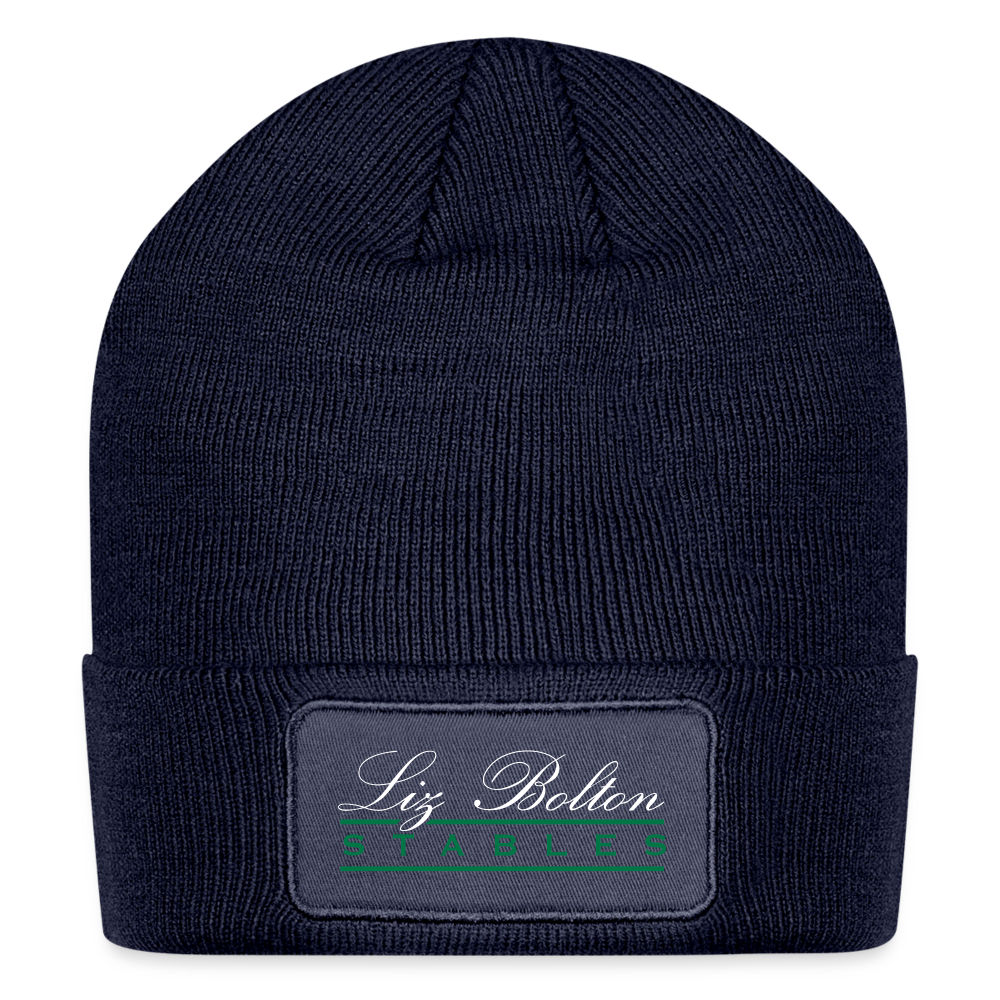 Logo Patch Beanie - navy