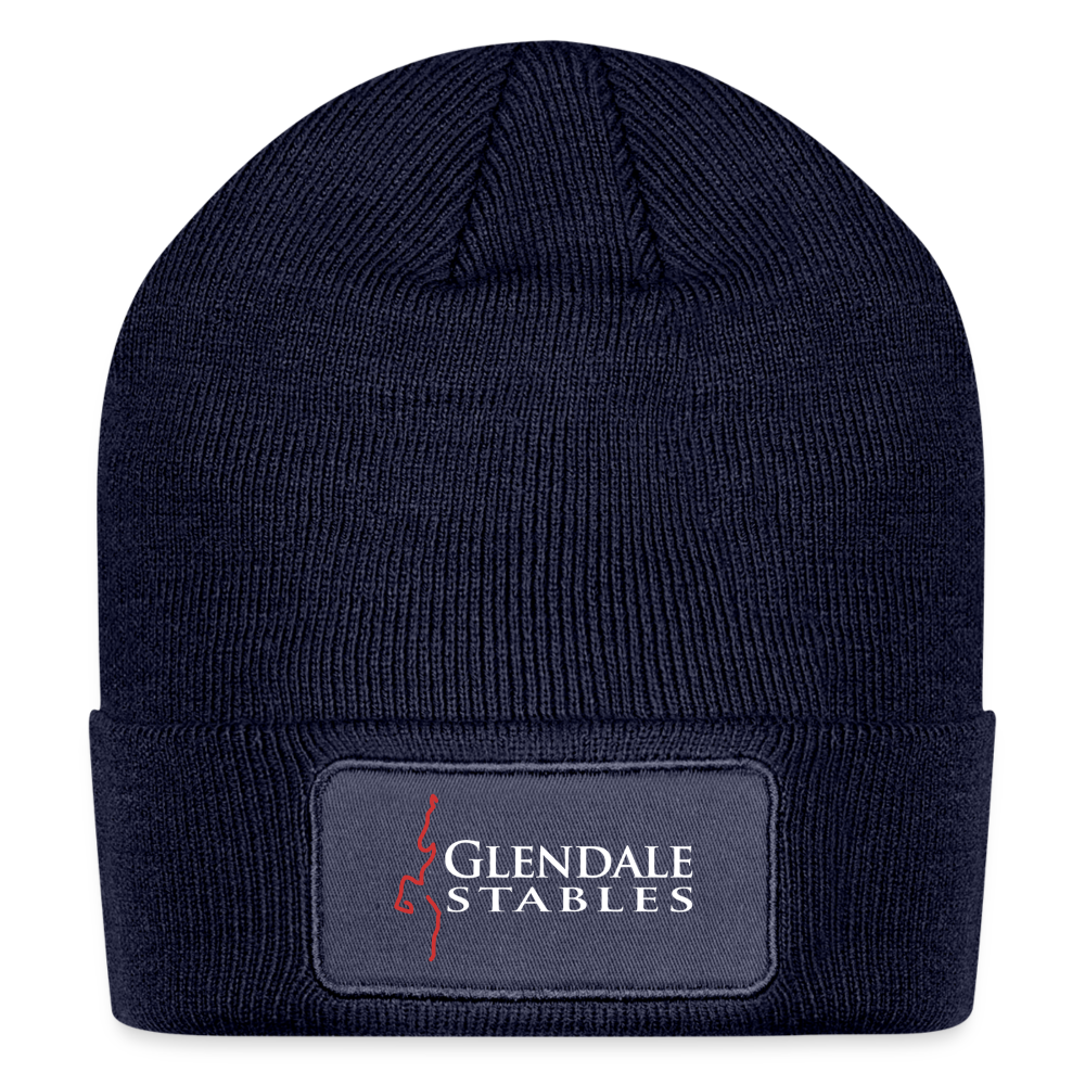 Logo Patch Beanie - navy
