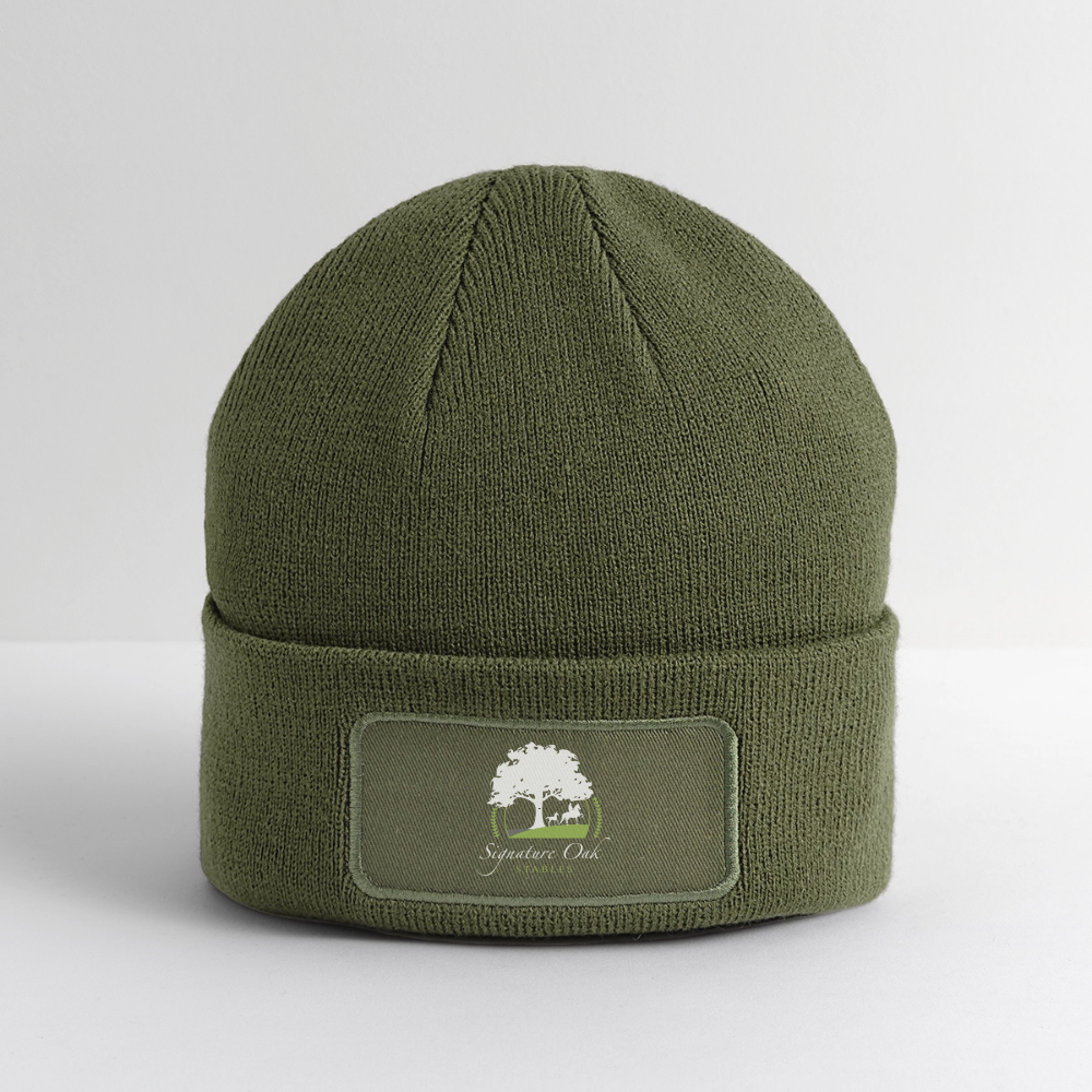 Logo Patch Beanie - olive