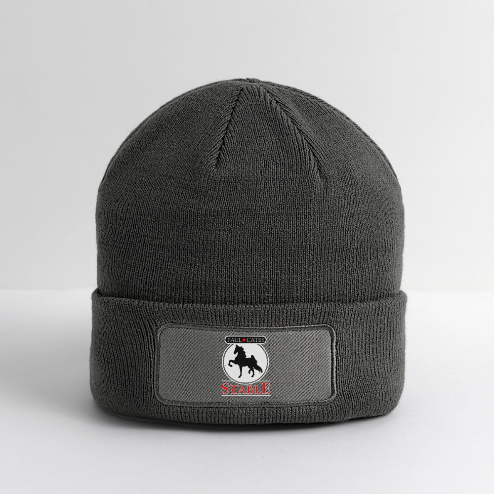 Logo Patch Beanie - charcoal grey