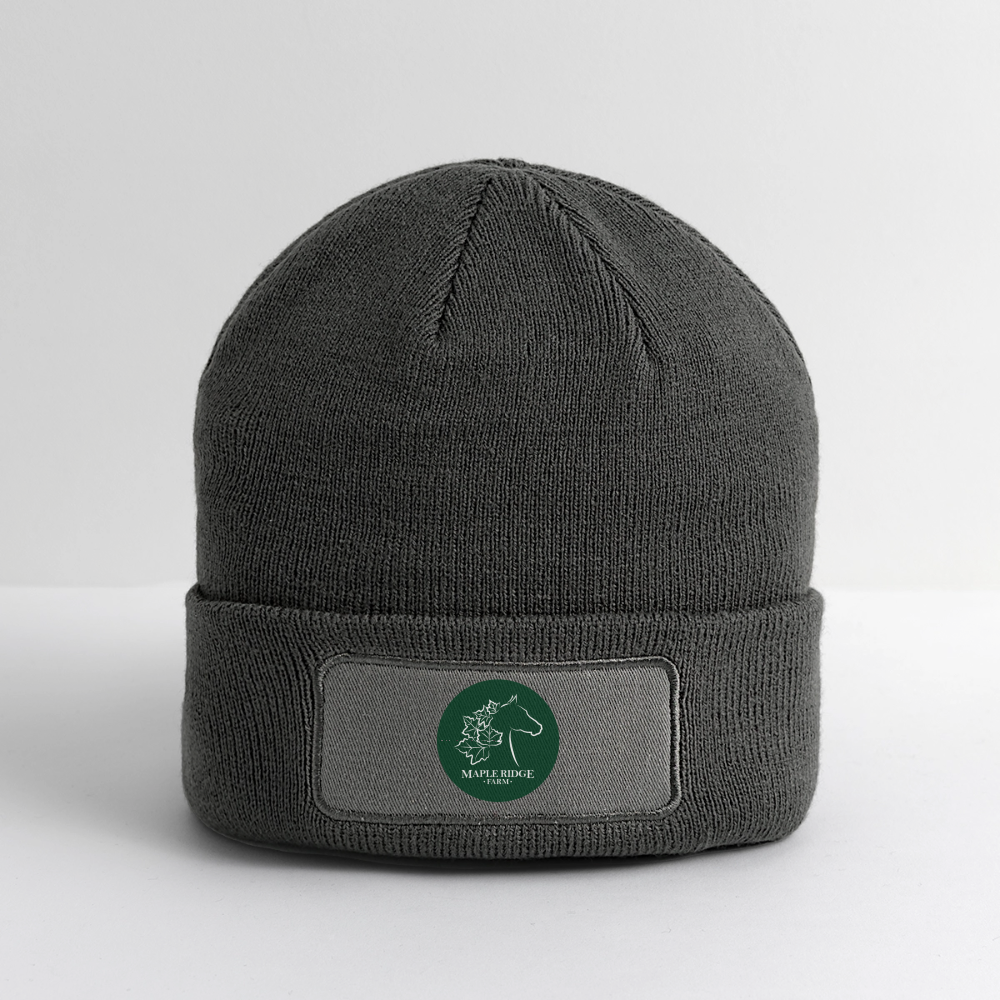 Logo Patch Beanie - charcoal grey