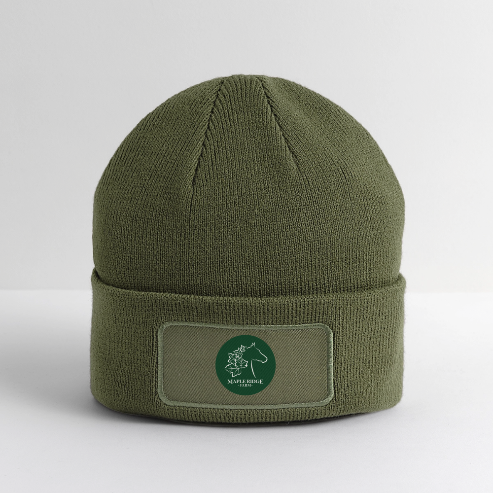 Logo Patch Beanie - olive