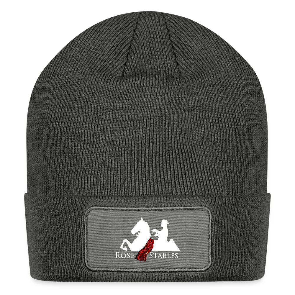 Logo Patch Beanie - charcoal grey