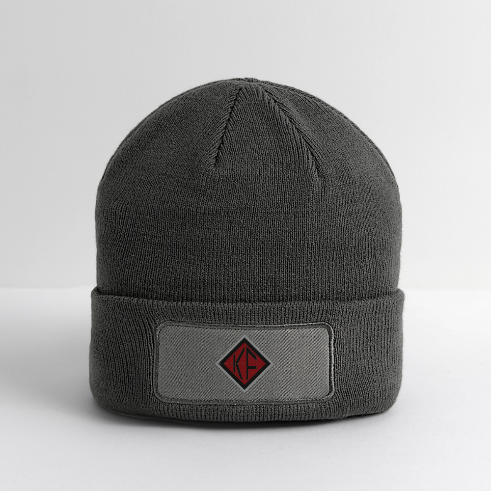 Logo Patch Beanie - charcoal grey