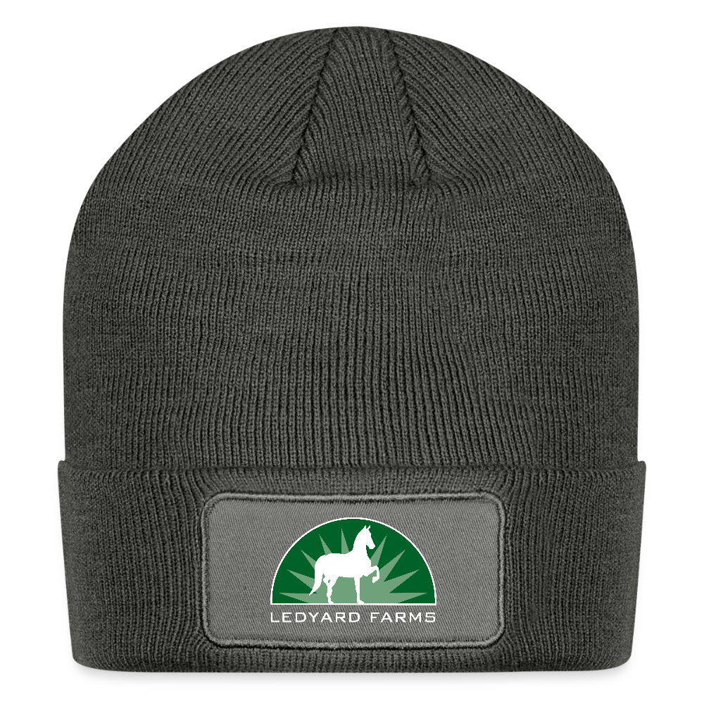 Logo Patch Beanie - charcoal grey