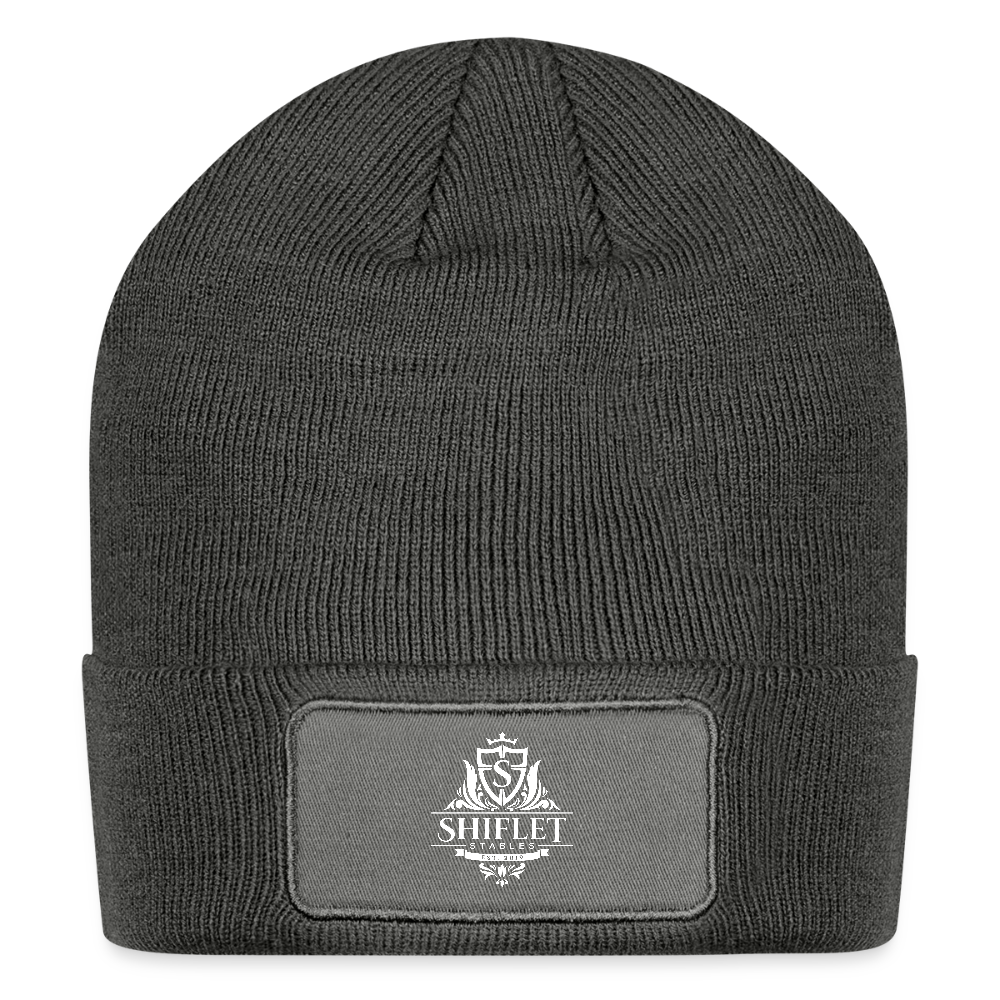 Logo Patch Beanie - charcoal grey