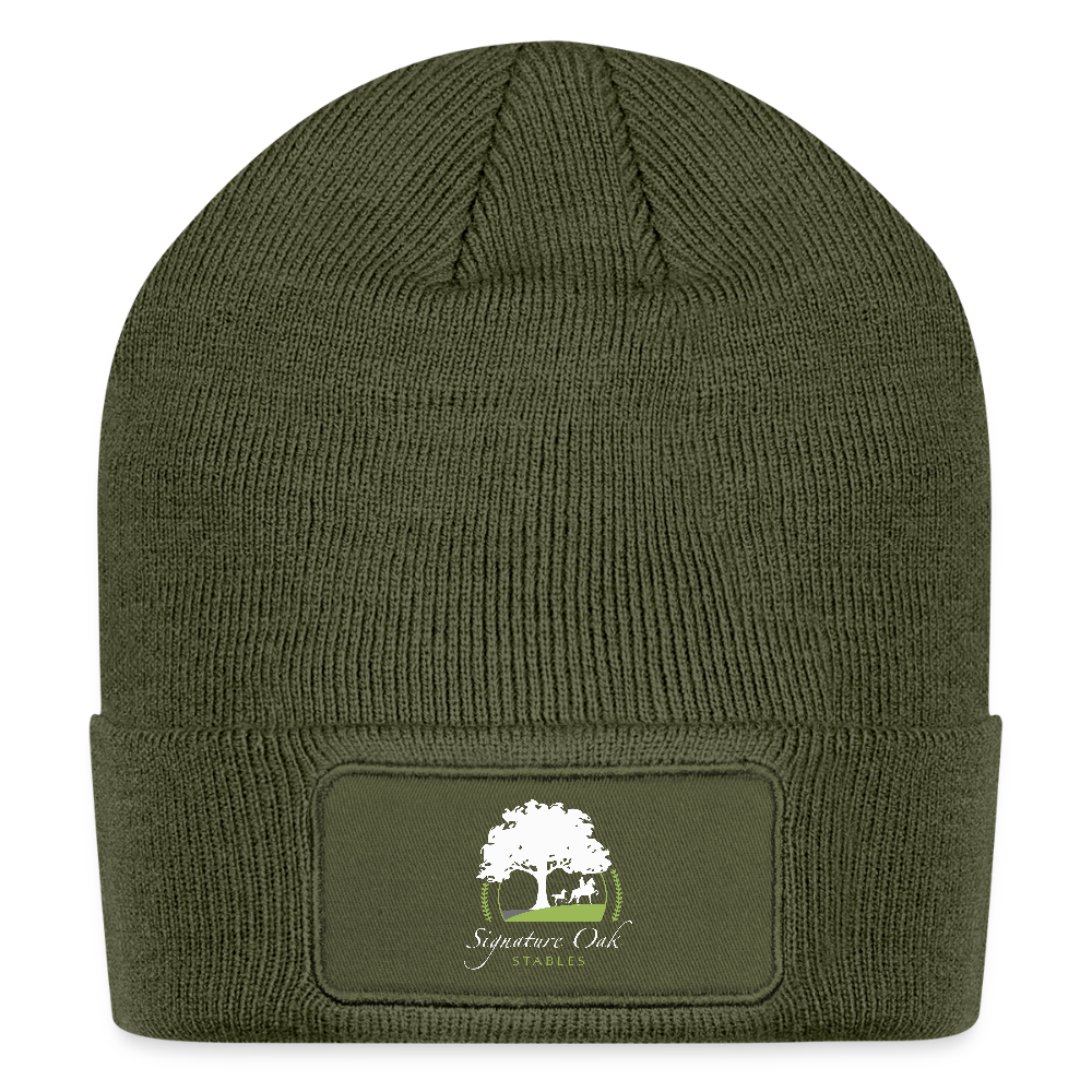 Logo Patch Beanie - olive