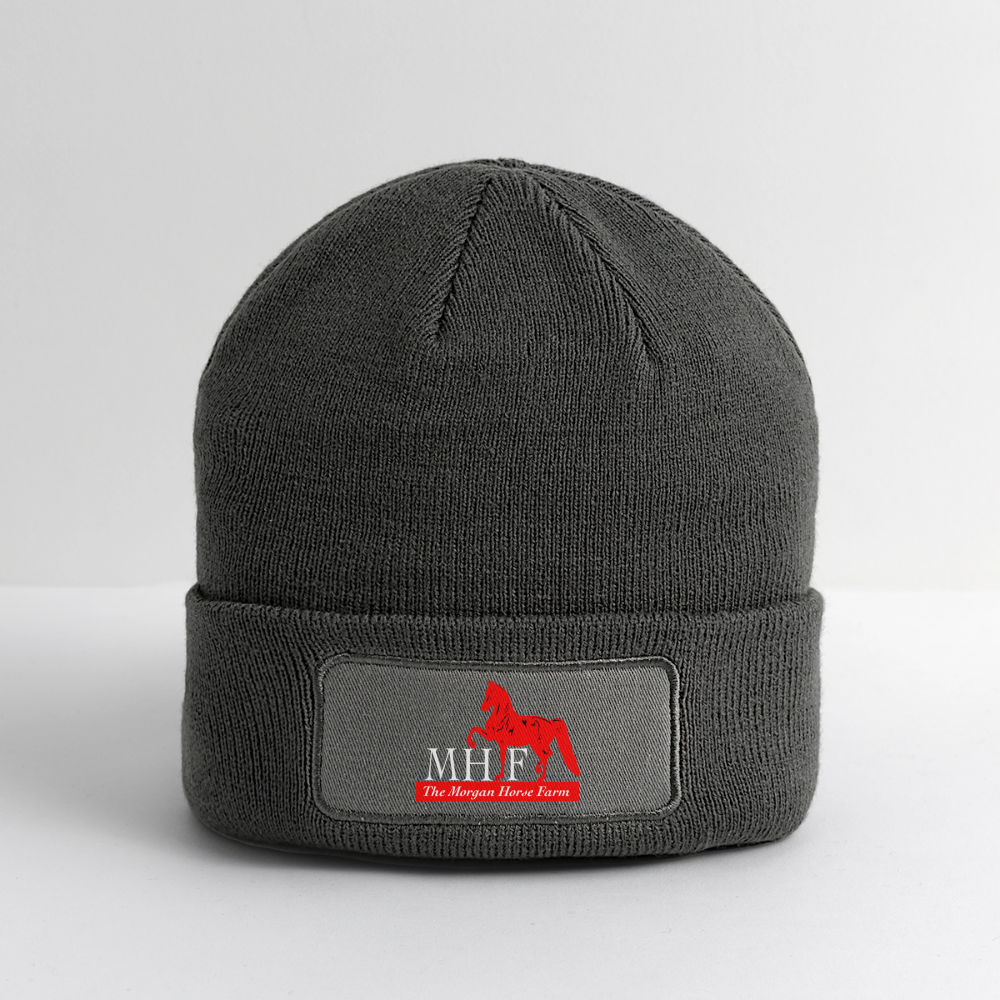 Logo Patch Beanie - charcoal grey