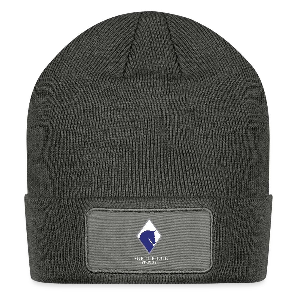 Logo Patch Beanie - charcoal grey