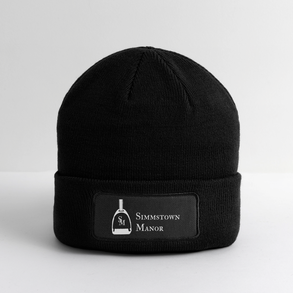 Logo Patch Beanie - black