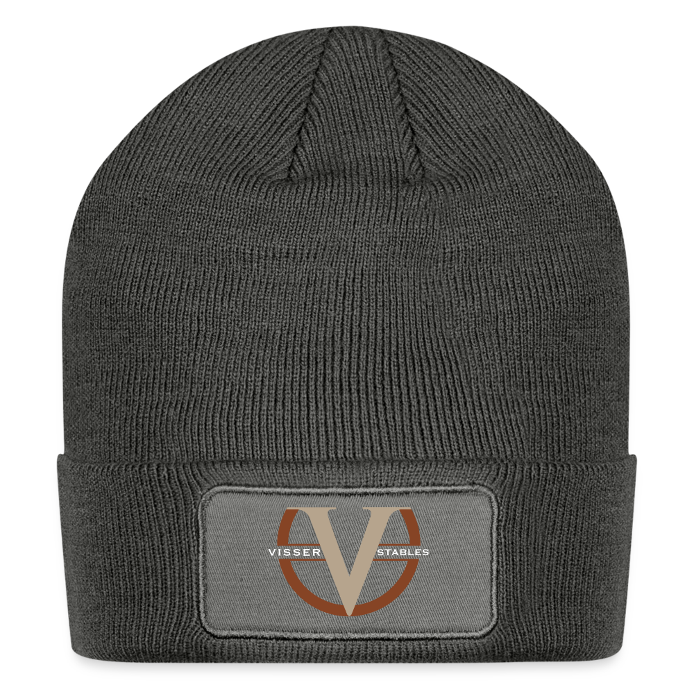 Logo Patch Beanie - charcoal grey