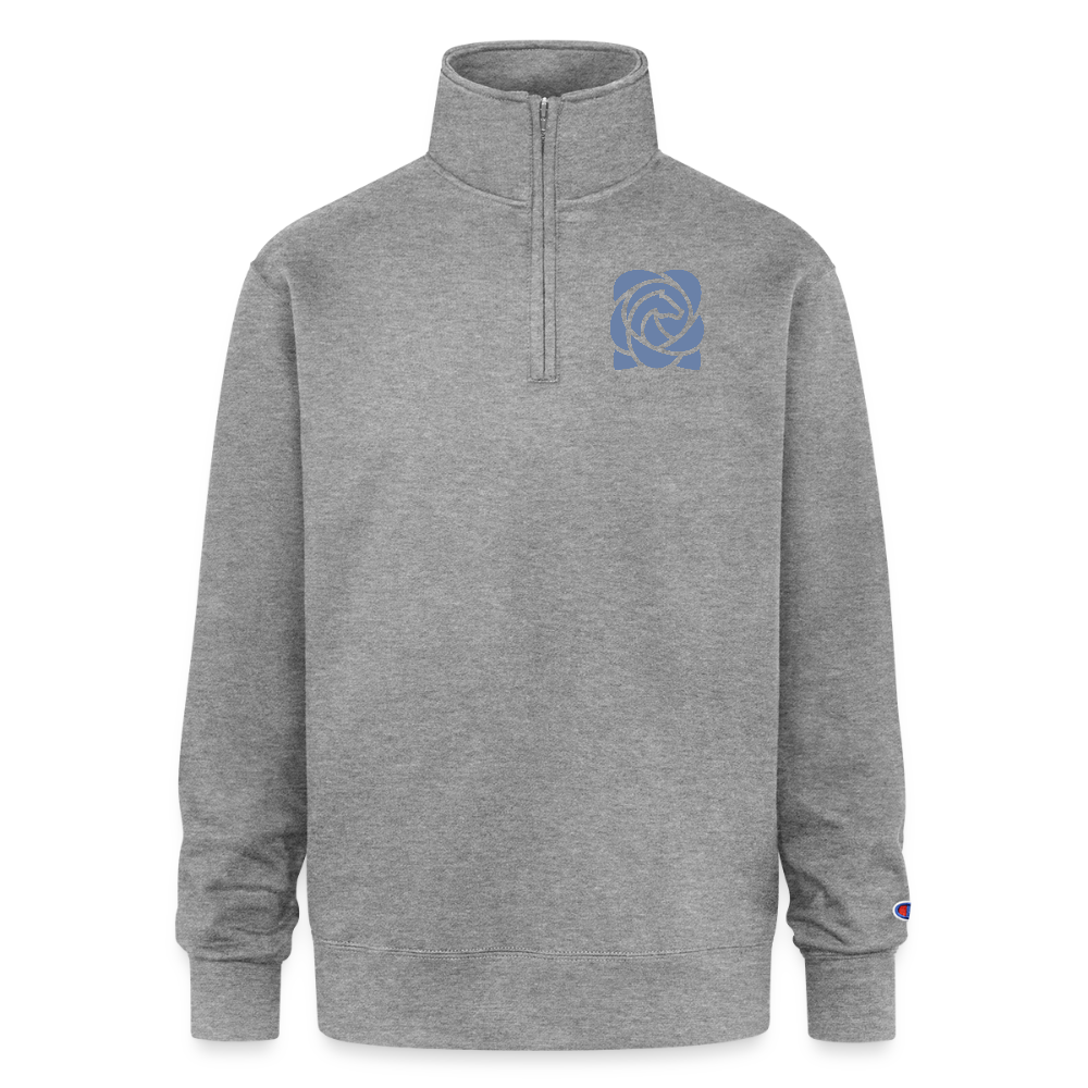 Champion Unisex Quarter Zip Sweatshirt - heather gray