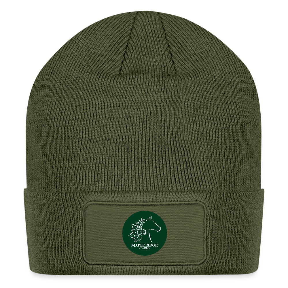 Logo Patch Beanie - olive