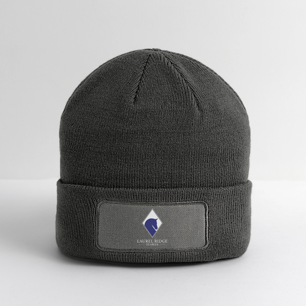Logo Patch Beanie - charcoal grey