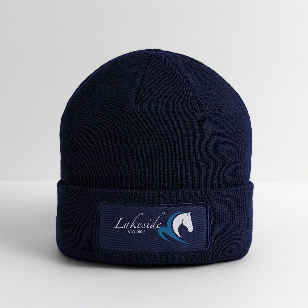 Logo Patch Beanie - navy