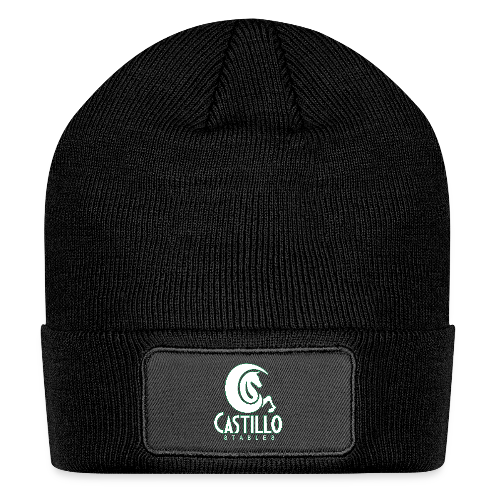 Logo Patch Beanie - black