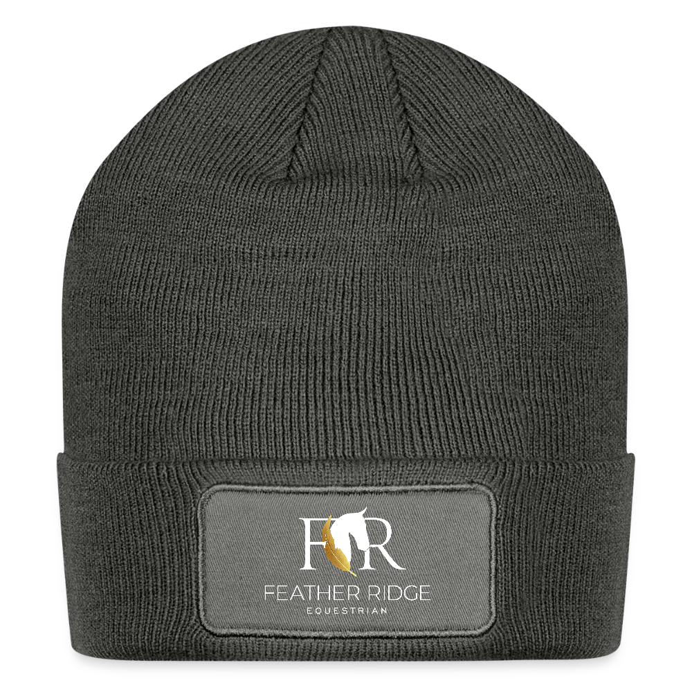 Logo Patch Beanie - charcoal grey