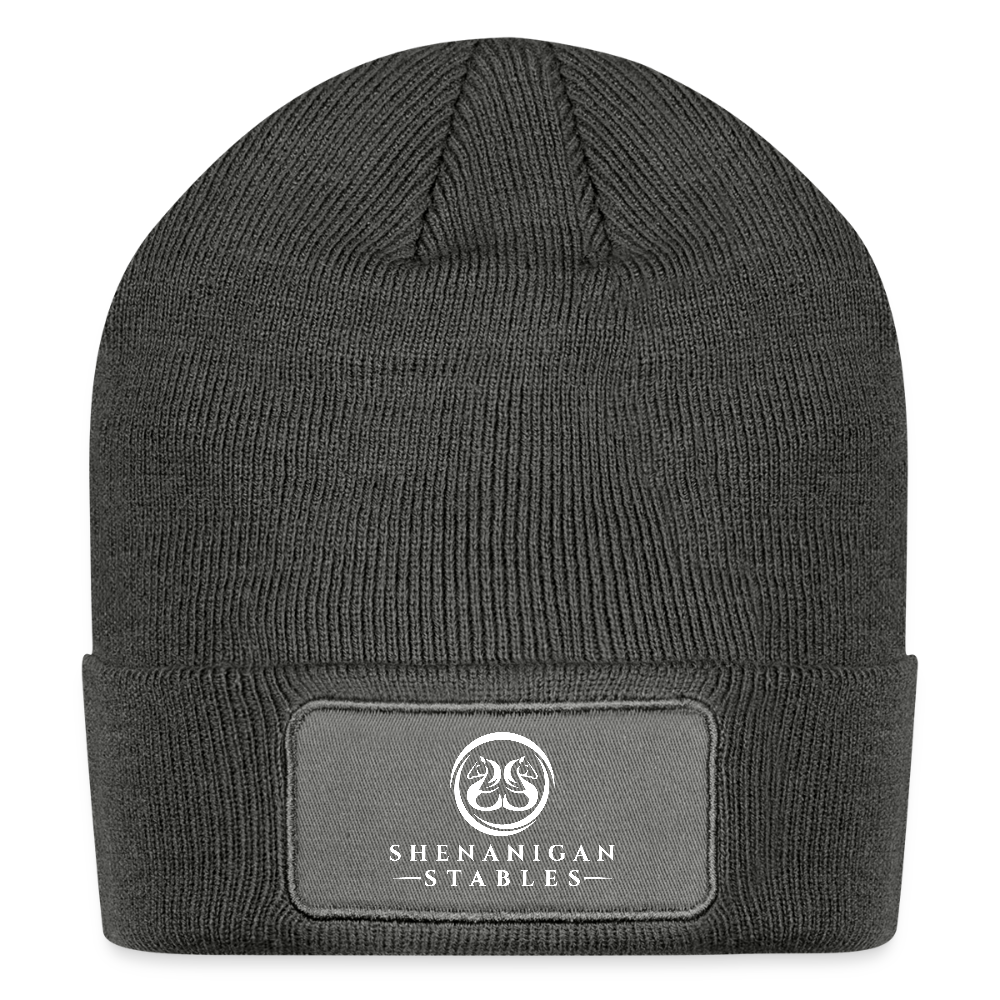 Logo Patch Beanie - charcoal grey