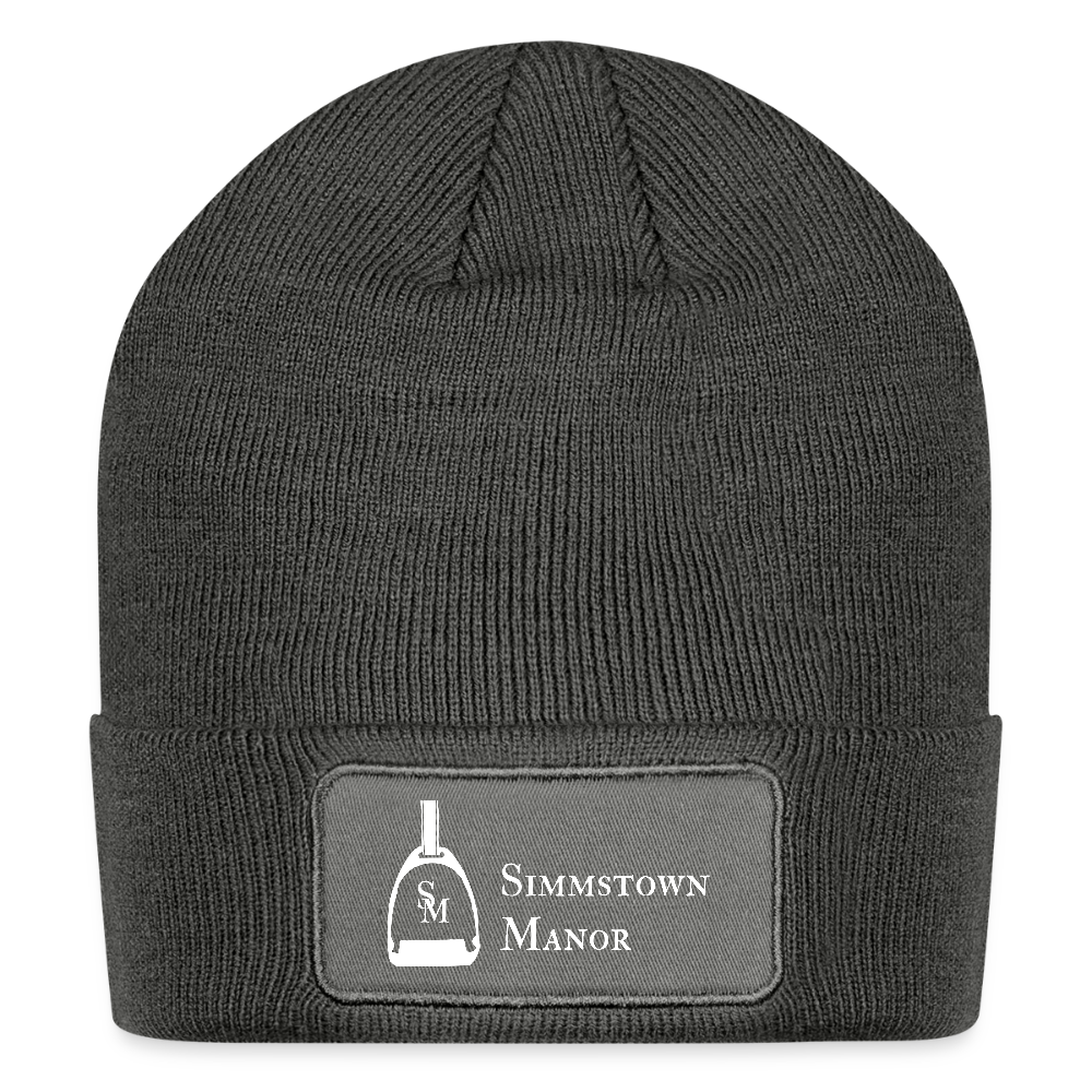 Logo Patch Beanie - charcoal grey
