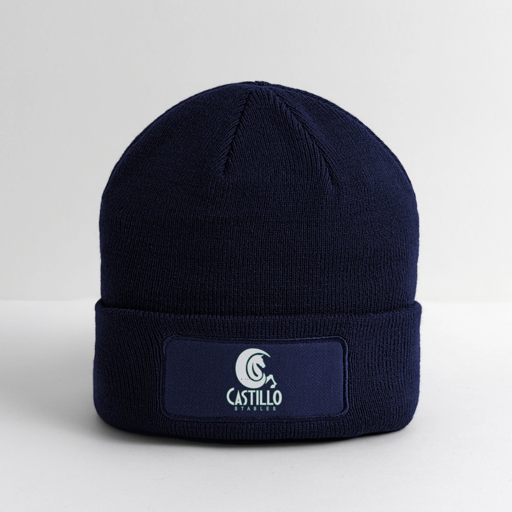 Logo Patch Beanie - navy