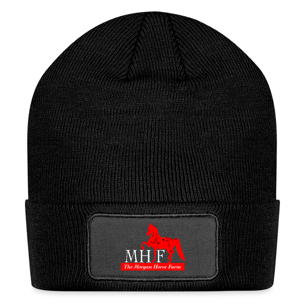 Logo Patch Beanie - black