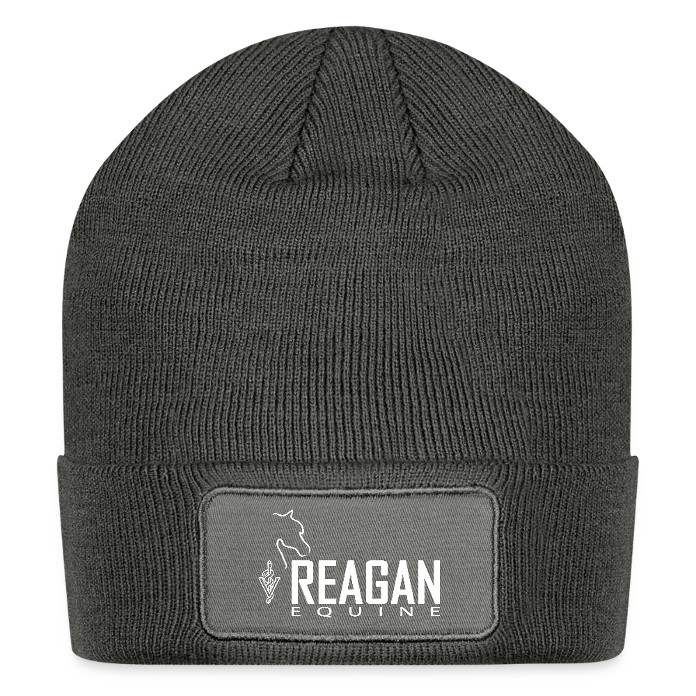 Logo Patch Beanie - charcoal grey