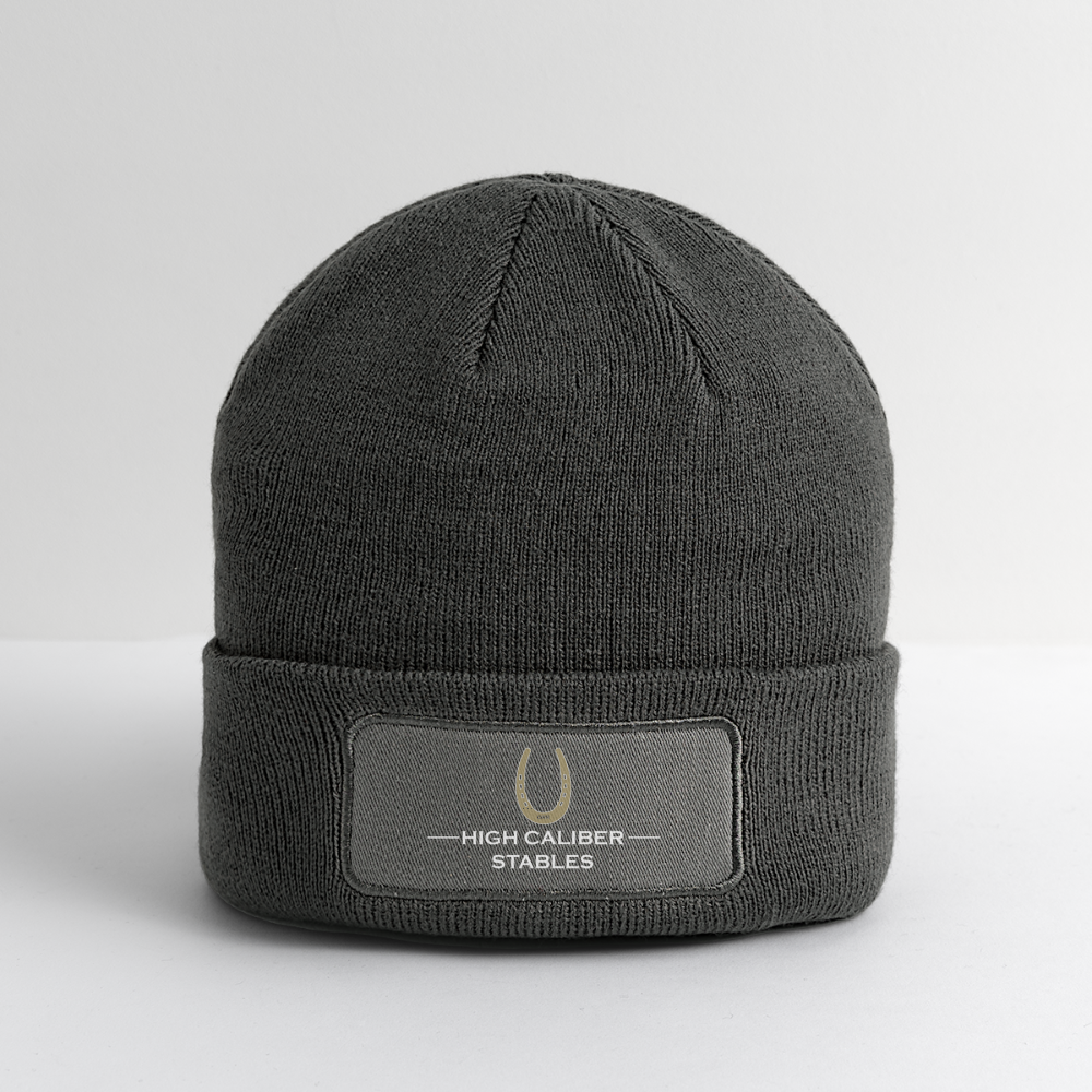 High Caliber Patch Beanie - charcoal grey