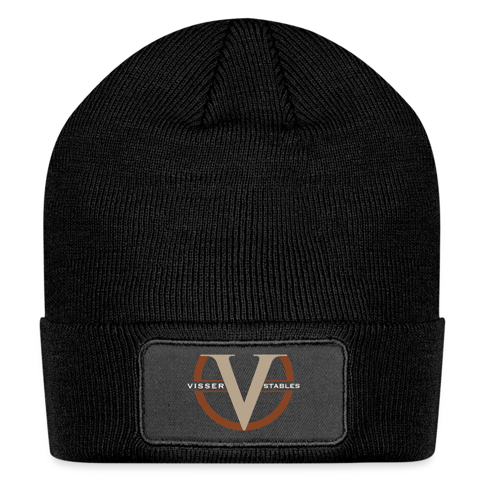 Logo Patch Beanie - black