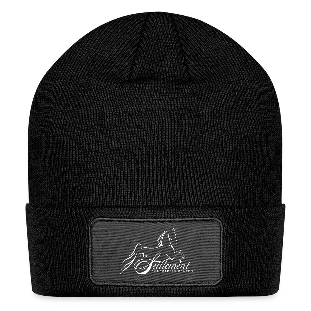 Logo Patch Beanie - black
