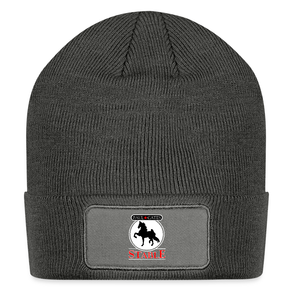 Logo Patch Beanie - charcoal grey