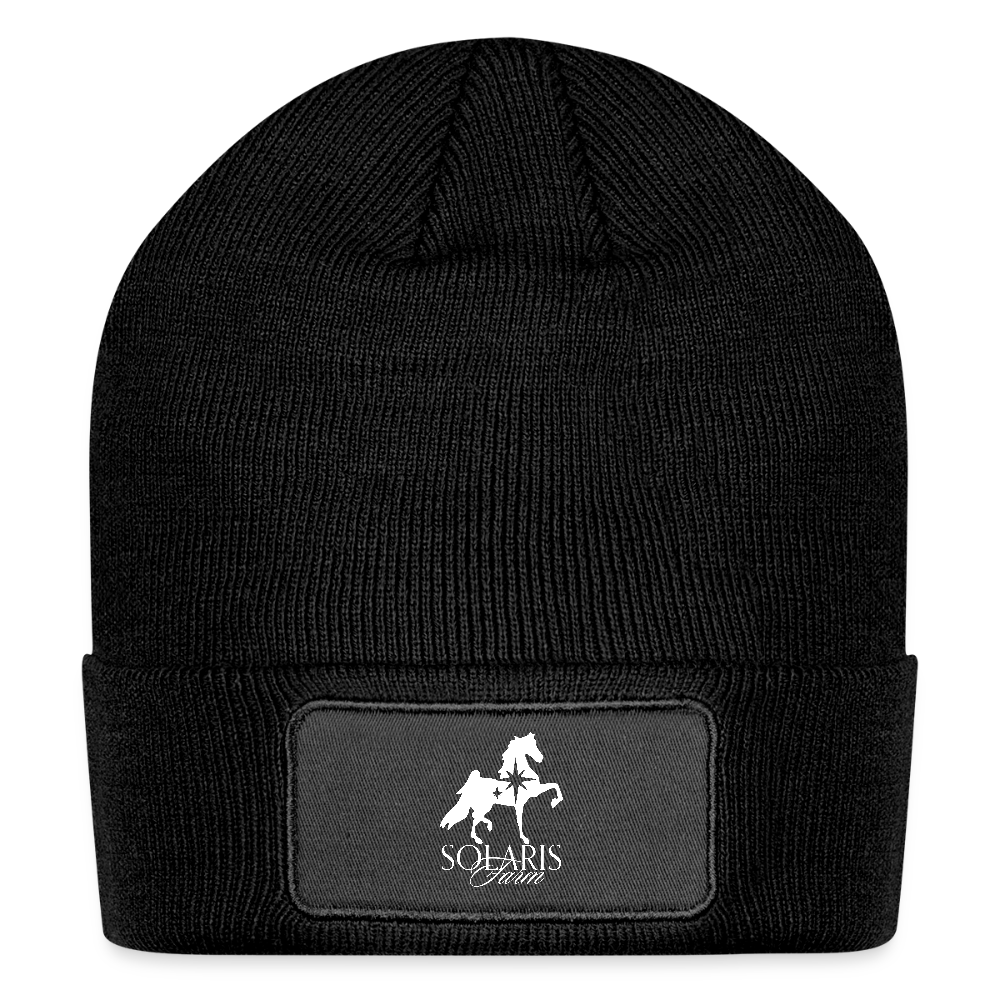 Logo Patch Beanie - black