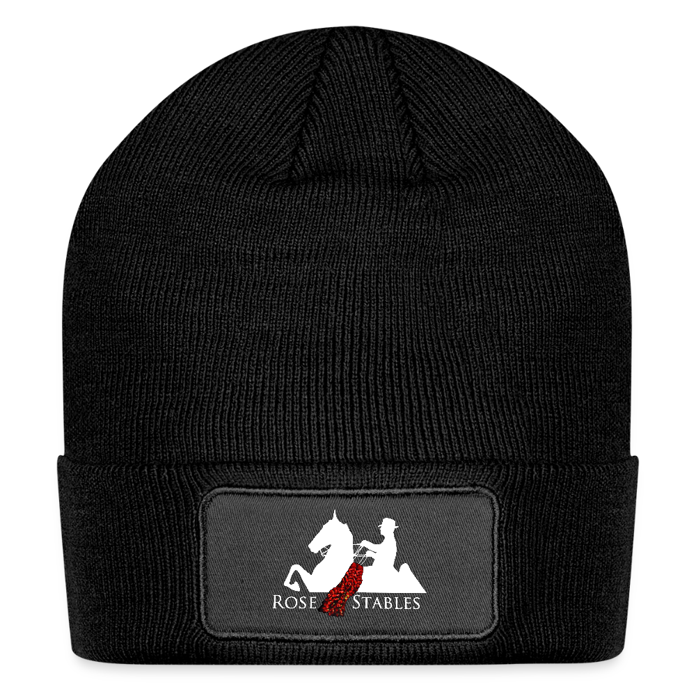 Logo Patch Beanie - black