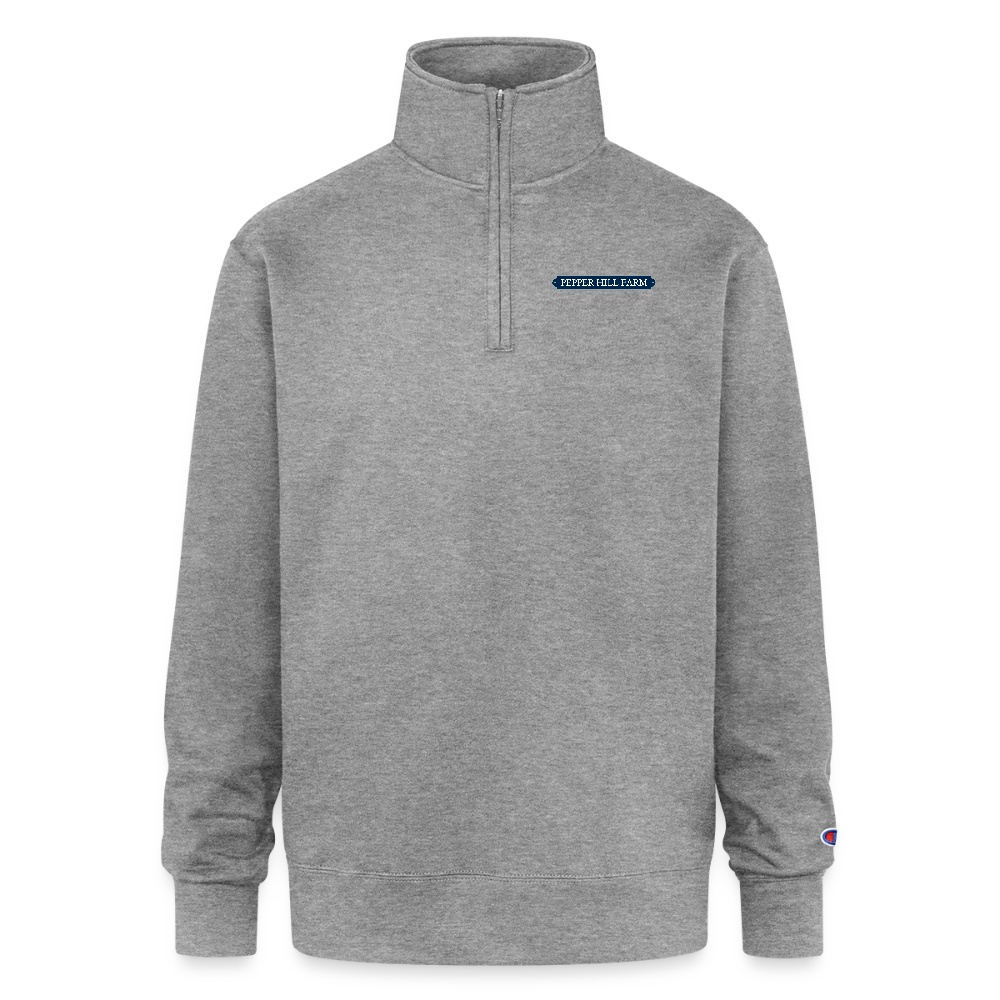 Champion Unisex Quarter Zip Sweatshirt - heather gray