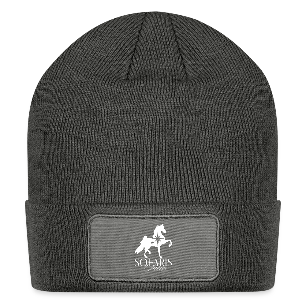 Logo Patch Beanie - charcoal grey