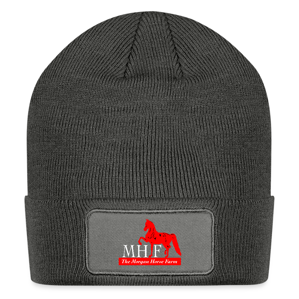 Logo Patch Beanie - charcoal grey