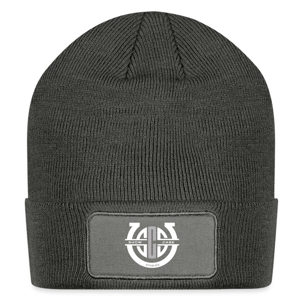 ShowCase Stables Patch Beanie - charcoal grey