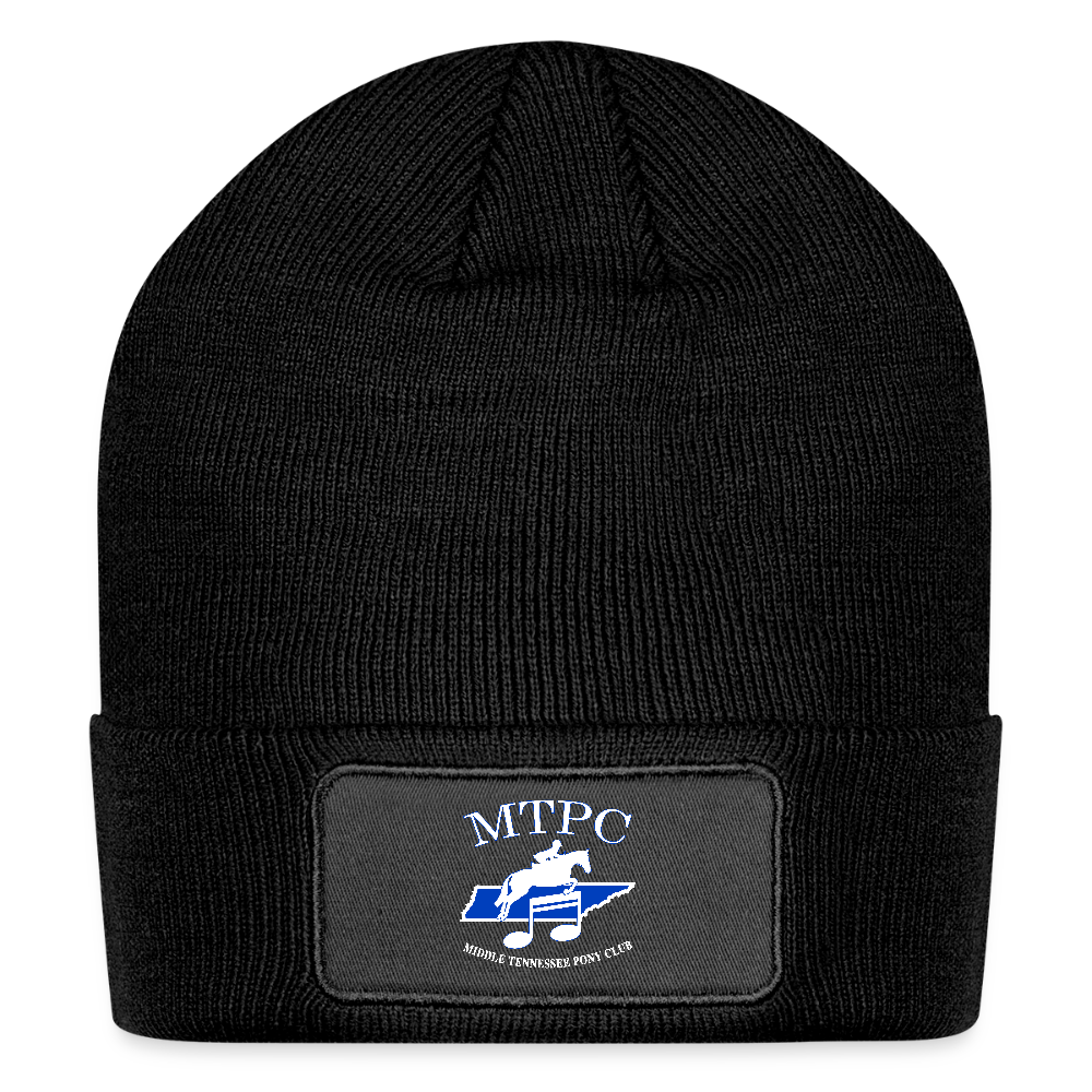 Logo Patch Beanie - black