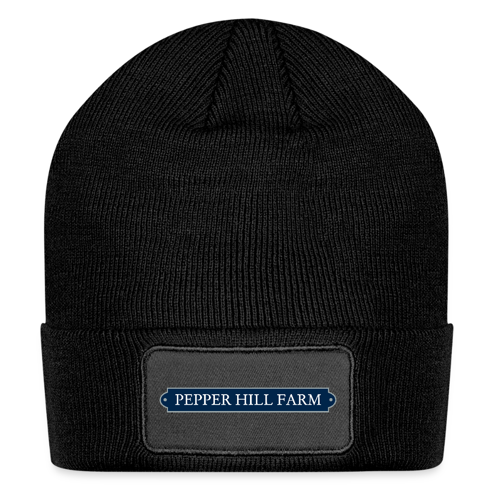 Logo Patch Beanie - black