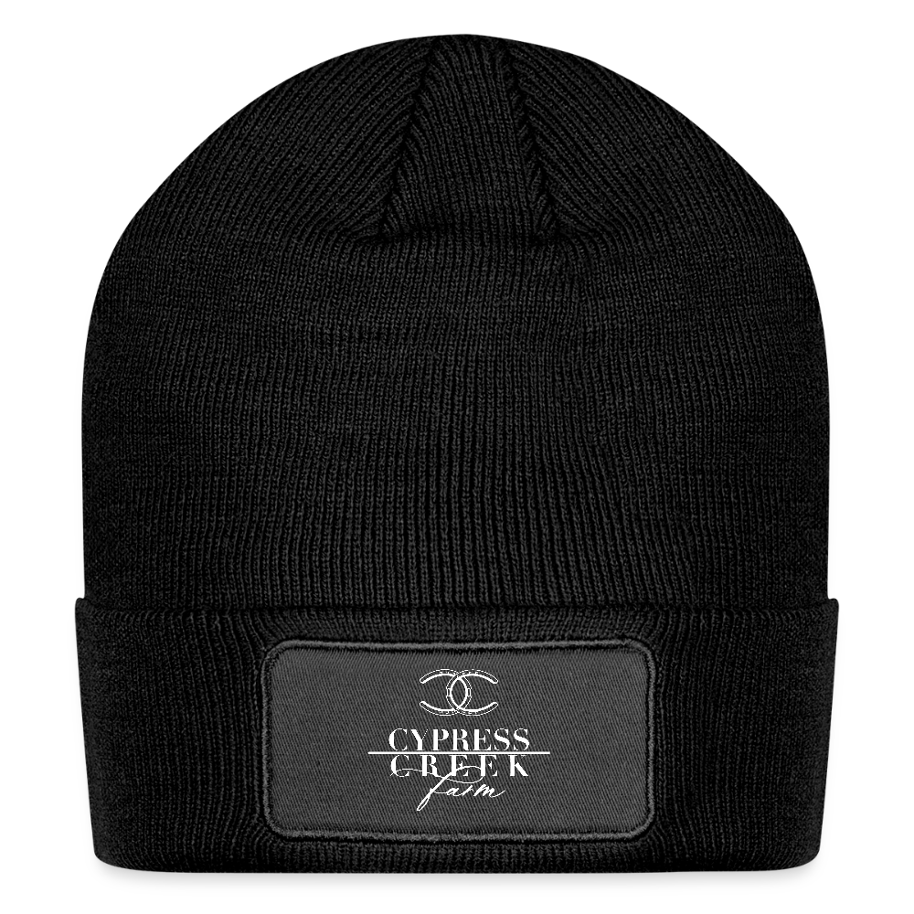 Logo Patch Beanie - black