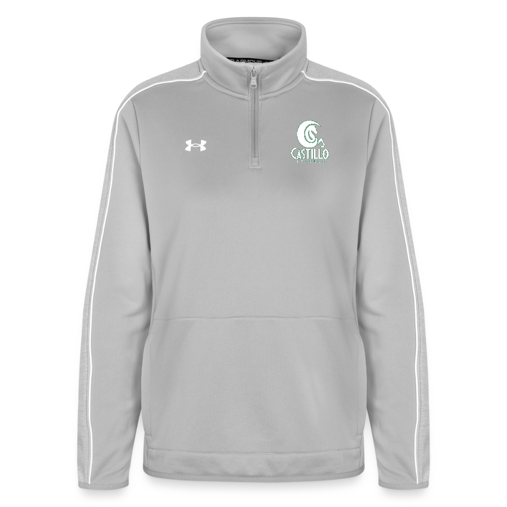 Under Armour Women's Command Quarter Zip 2.0 - light gray