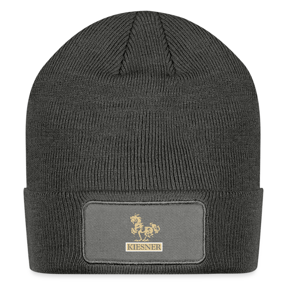 Logo Patch Beanie - charcoal grey