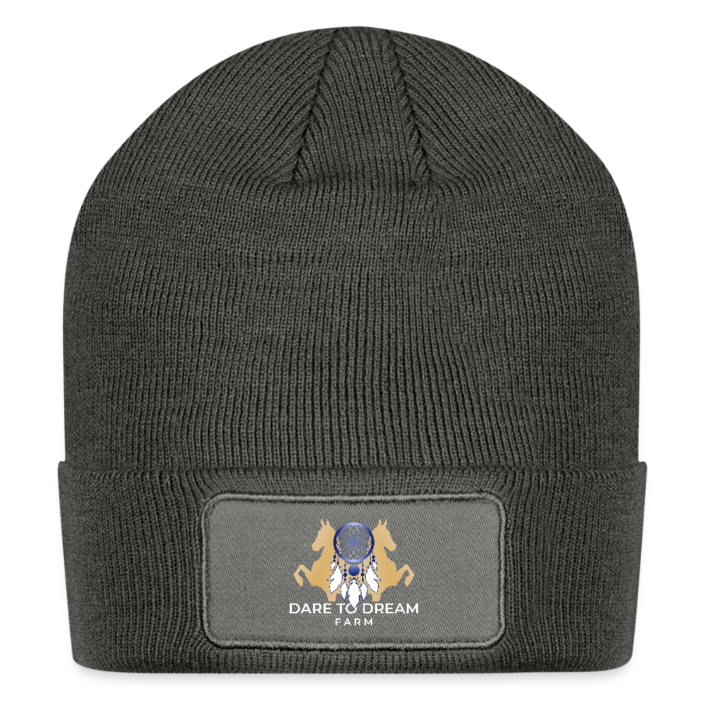 Logo Patch Beanie - charcoal grey