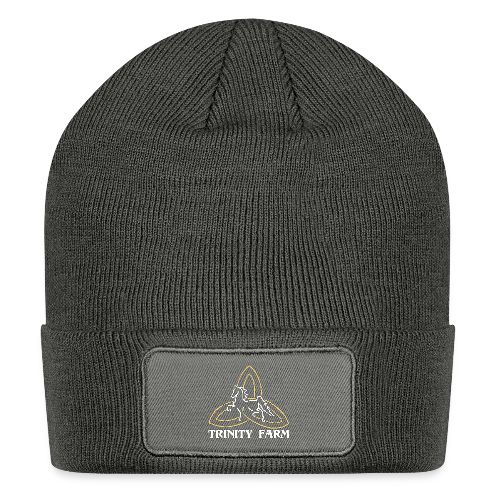 Logo Patch Beanie - charcoal grey