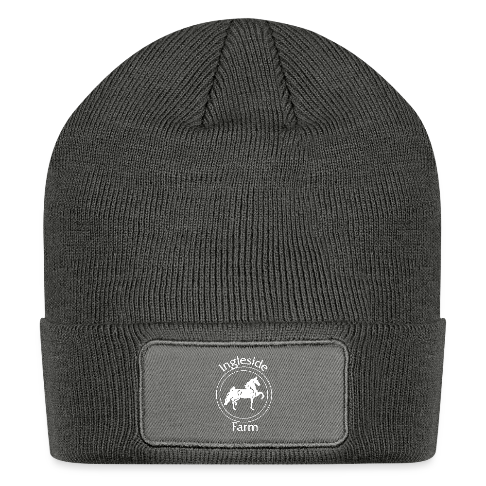 Logo Patch Beanie - charcoal grey