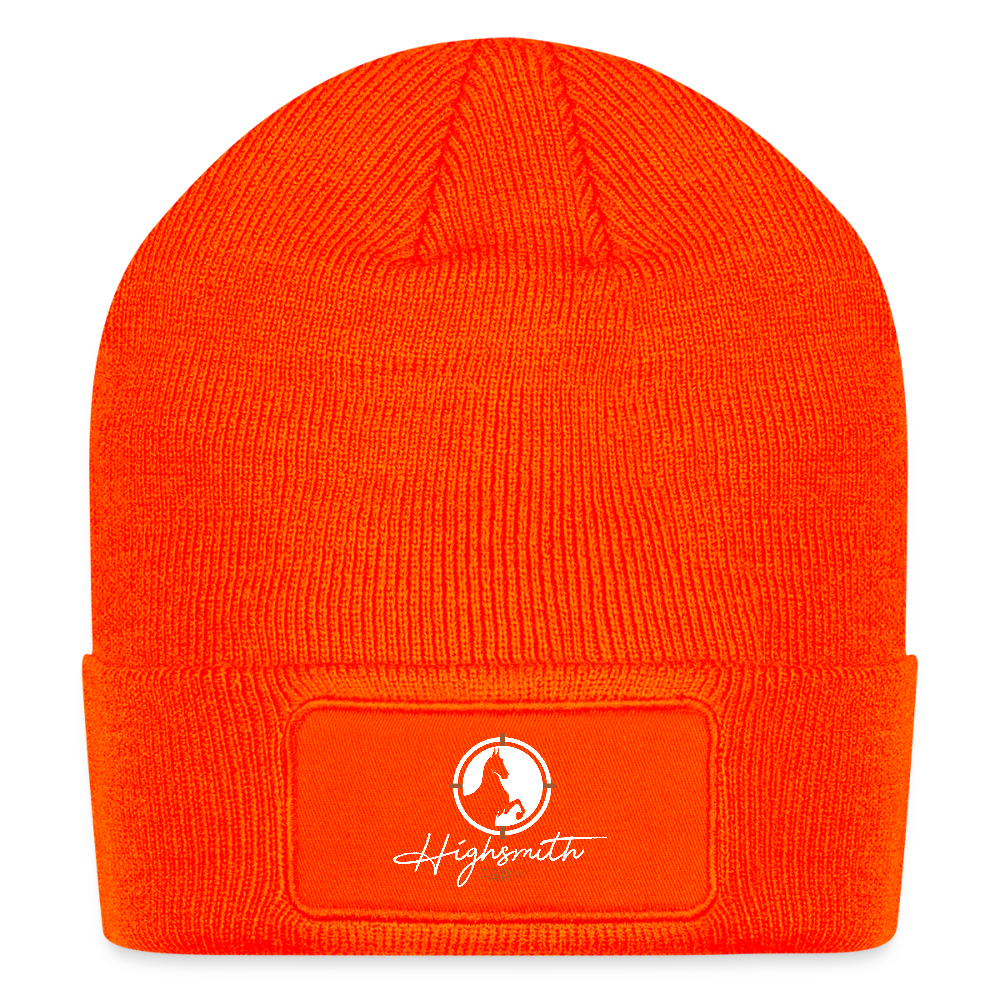 Logo Patch Beanie - neon orange